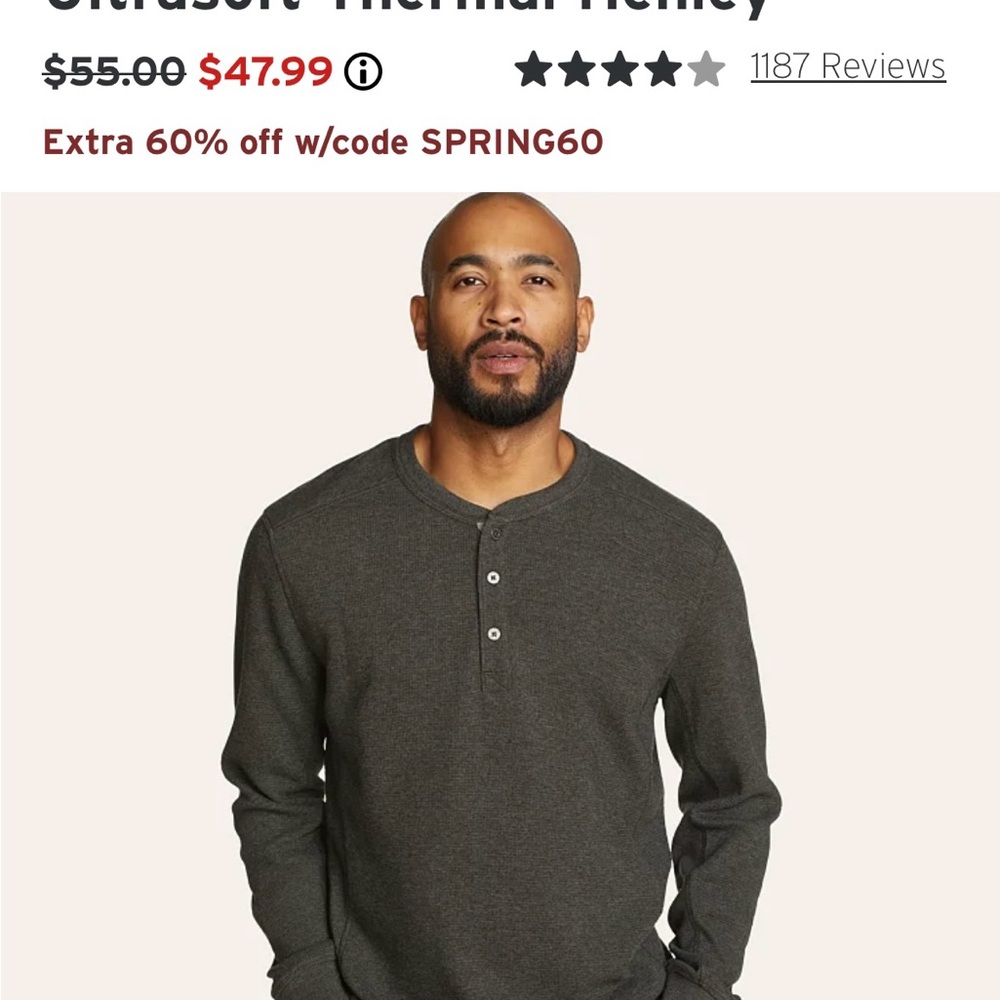 Men’s Eddies Favorite Ultrasoft Thermal Henley